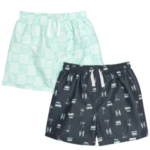 2-Pack Baby & Toddler Boys UPF 50  Surf Swim Trunks