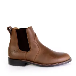 Aurora Round Toe Boot - Brown Pullup