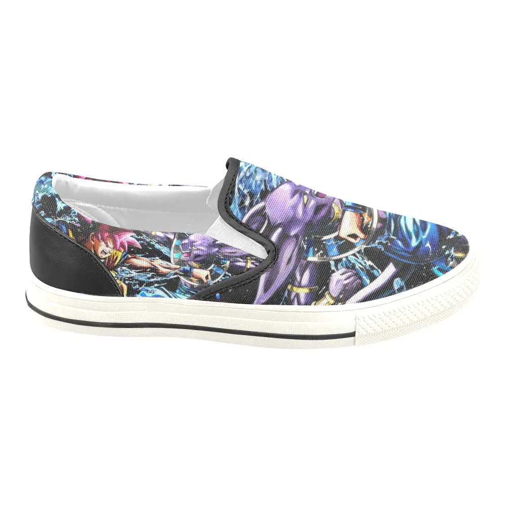 Beerus vs goku Women's Unusual Slip-on Canvas Shoes