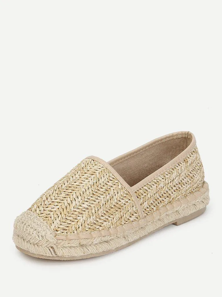 Cap Toe Espadrille Flats