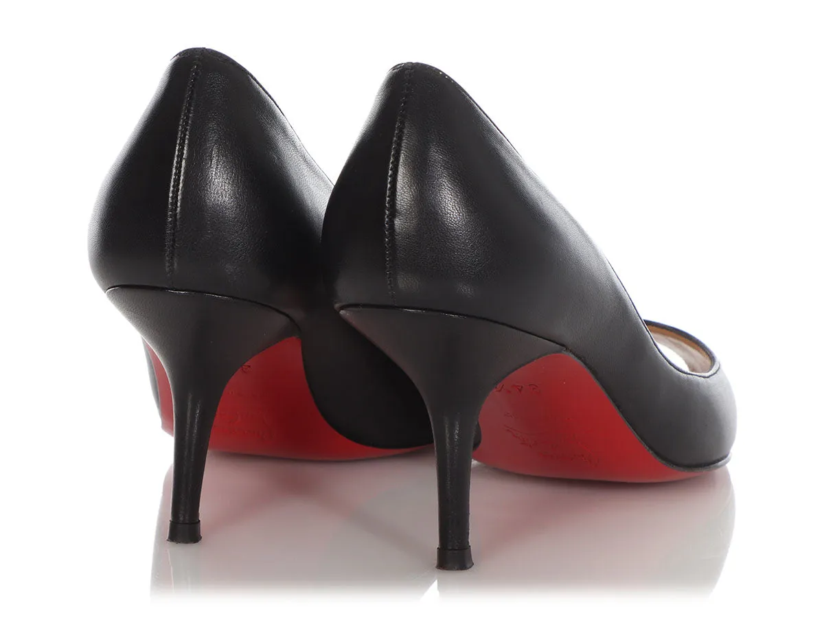 Christian Louboutin Black Materna Peep Toe Pumps