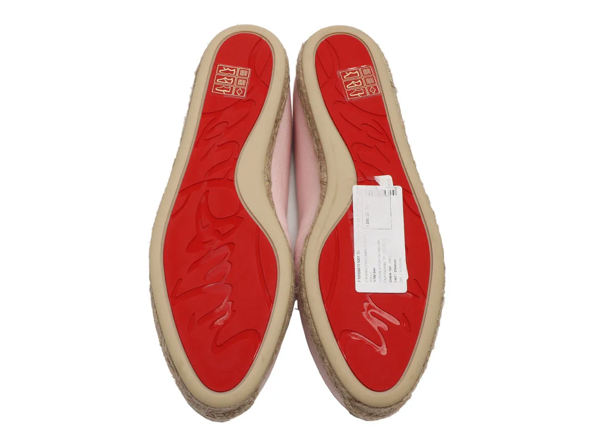 Christian Louboutin Pink Cario Loubi Espadrille Flats