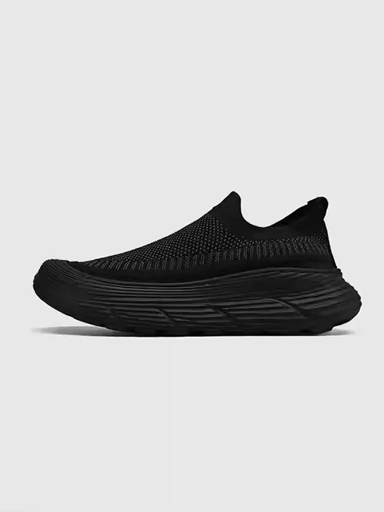 Elastic Mesh Thick-Soled Slip-On Casual Shoes