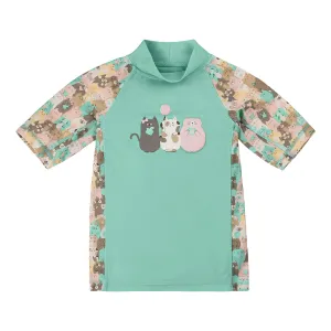 Girl's Short Sleeve Sunny Swim Shirt