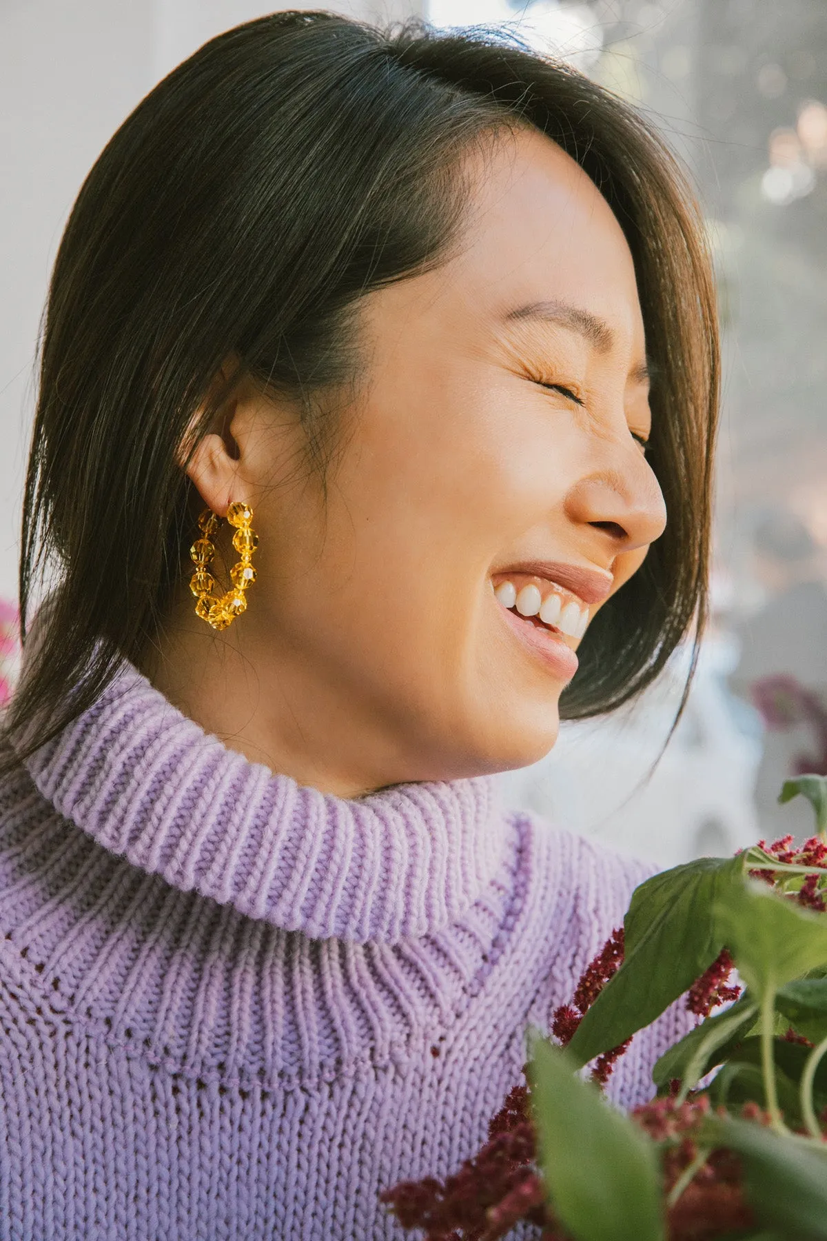 Jiu Jiu Earrings, Chrysanthemum