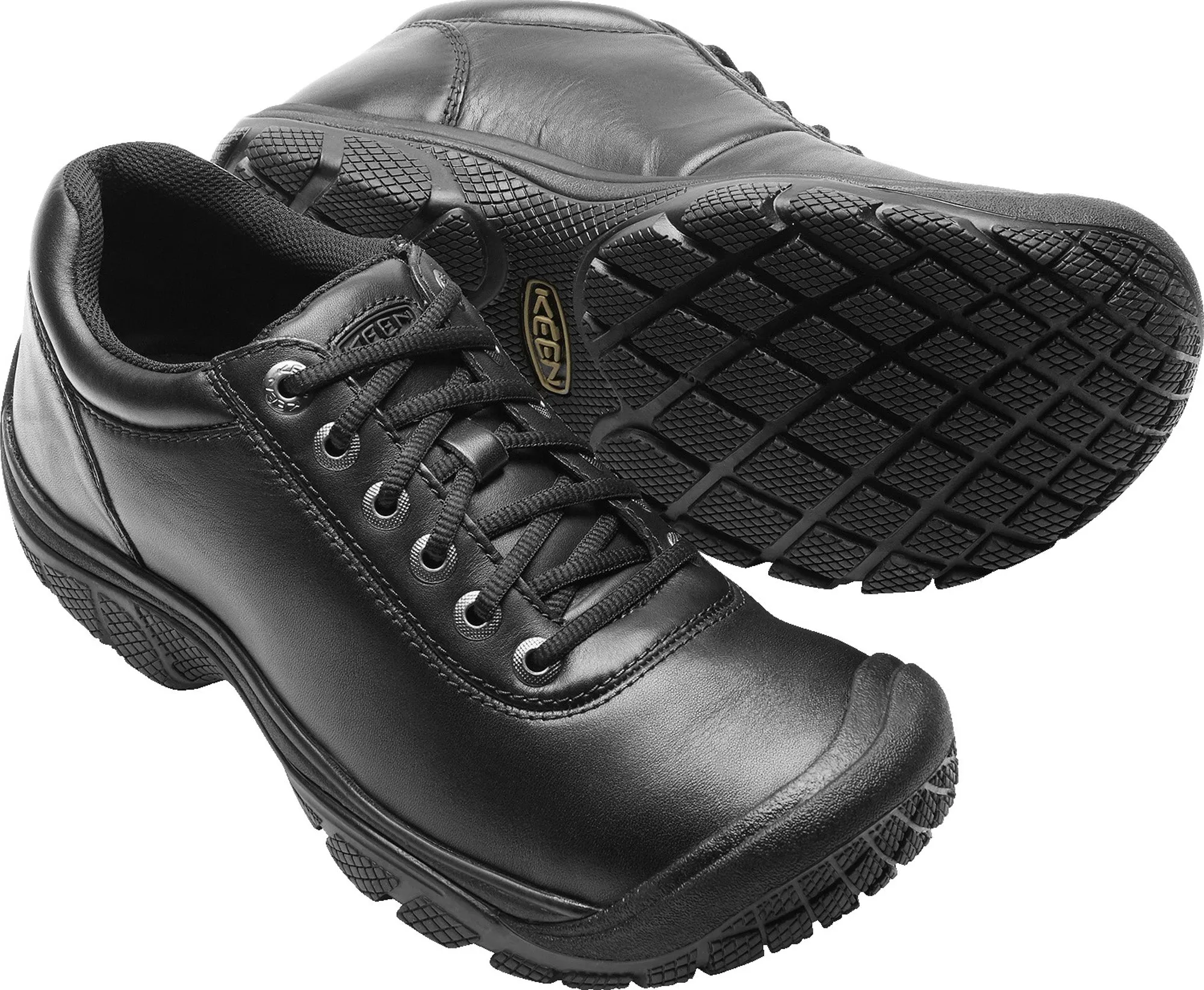 Keen Utility Black Mens PTC WR Leather Dress Oxford Shoes