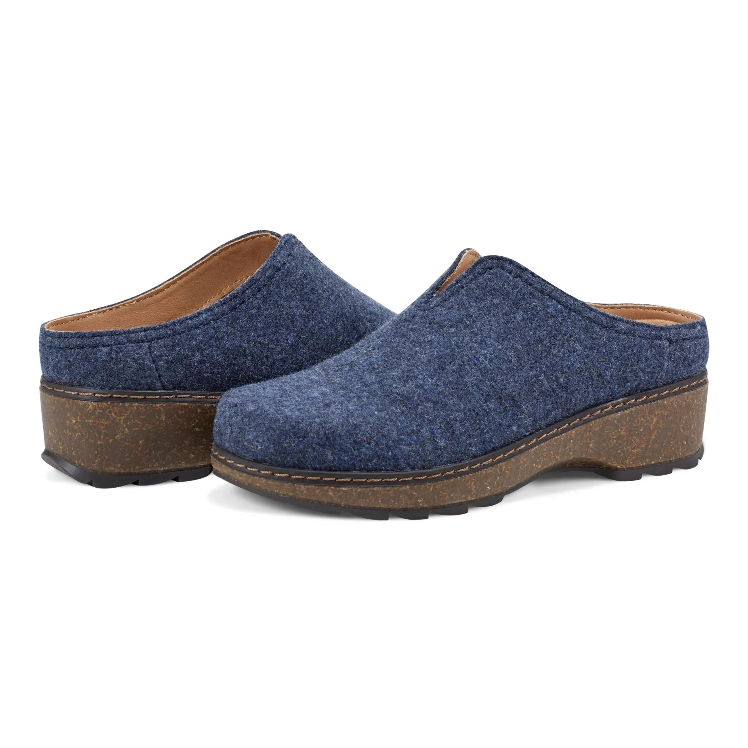 Kolia Round Toe Slip-on Casual Heeled Mules