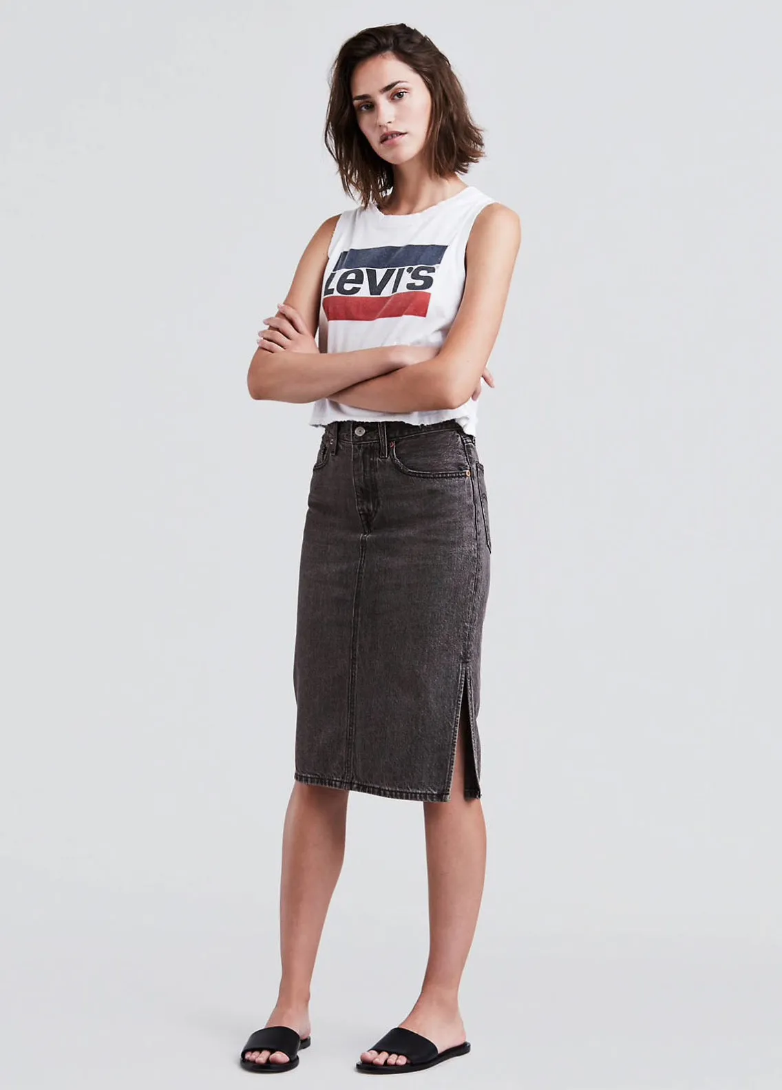 Levi's® Premium Premium Side Slit Skirt