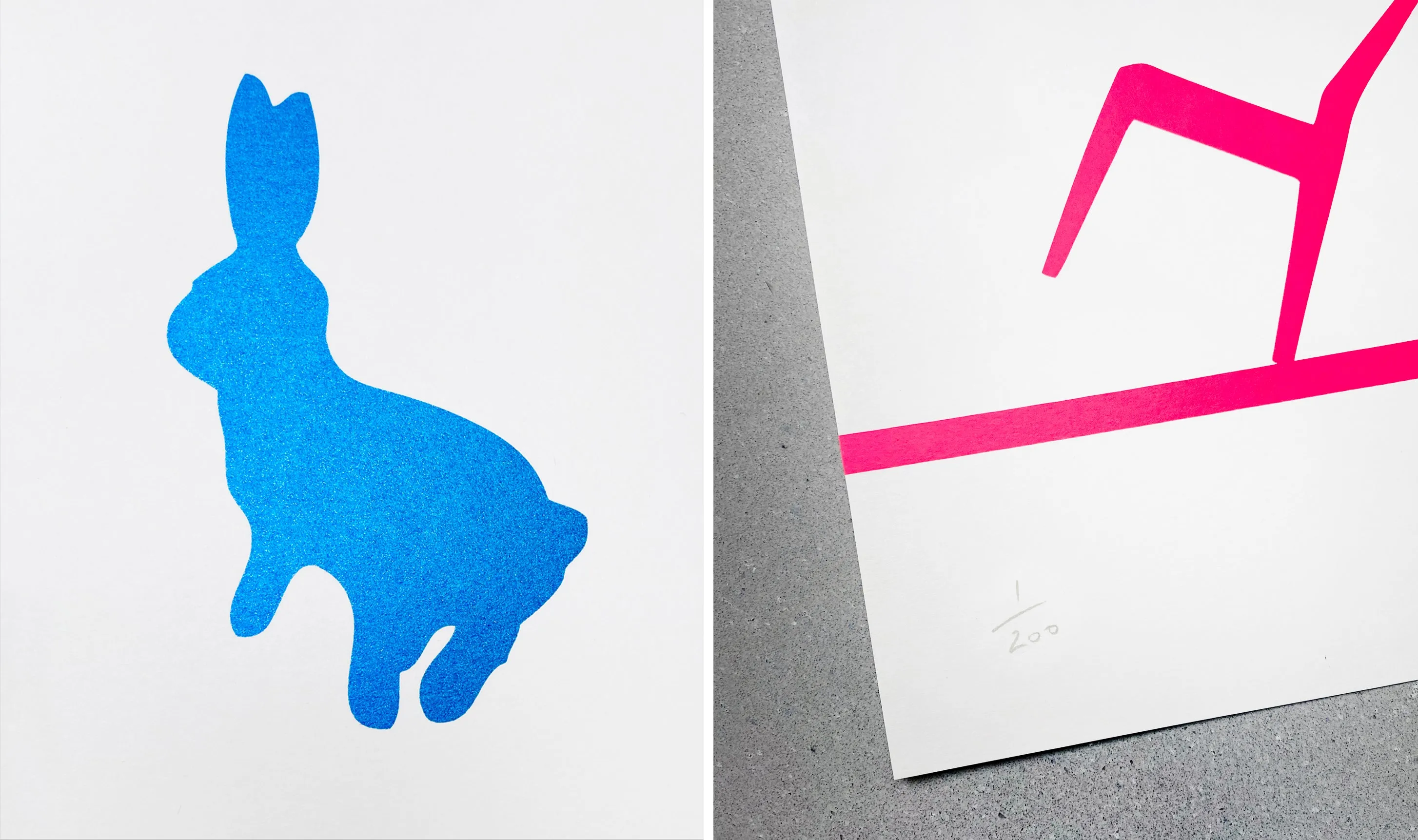 Neon Pink Superhero Rabbit