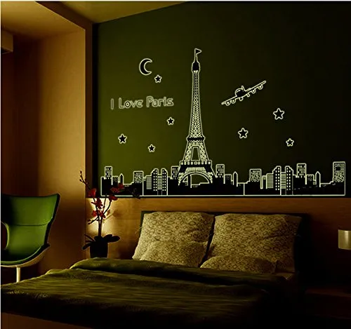 Oren Empower Vinyl Places Wall Sticker, 23.62 x 35.43 x 35.43 Inches, Black