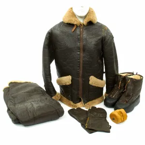 Original U.S. WWII Army Air Force Sheepskin Winter Flight Uniform