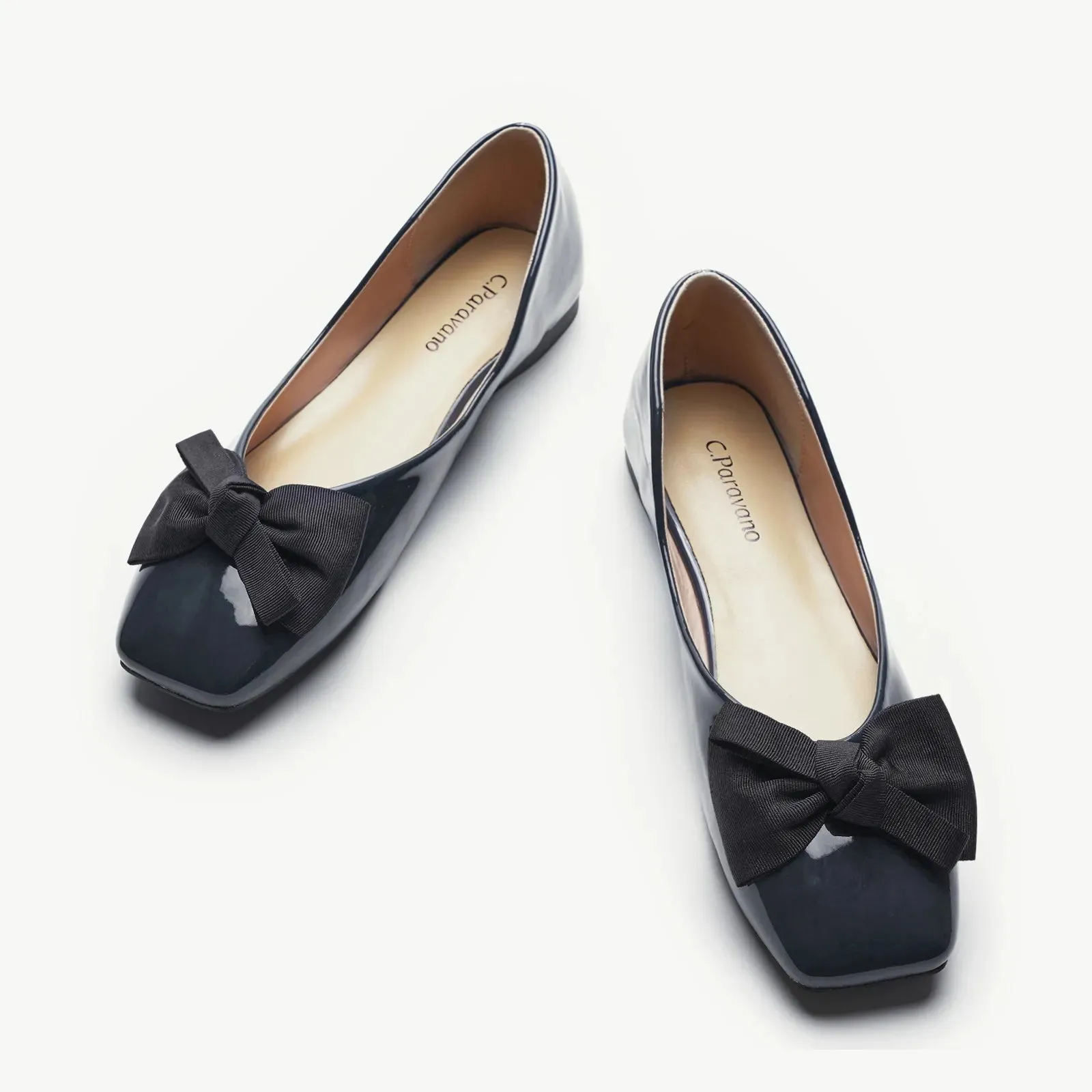 Patent Bow Ballerina Flats (Eva)