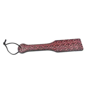 Patent Faux Leather Spanking Paddle with Aztec Design