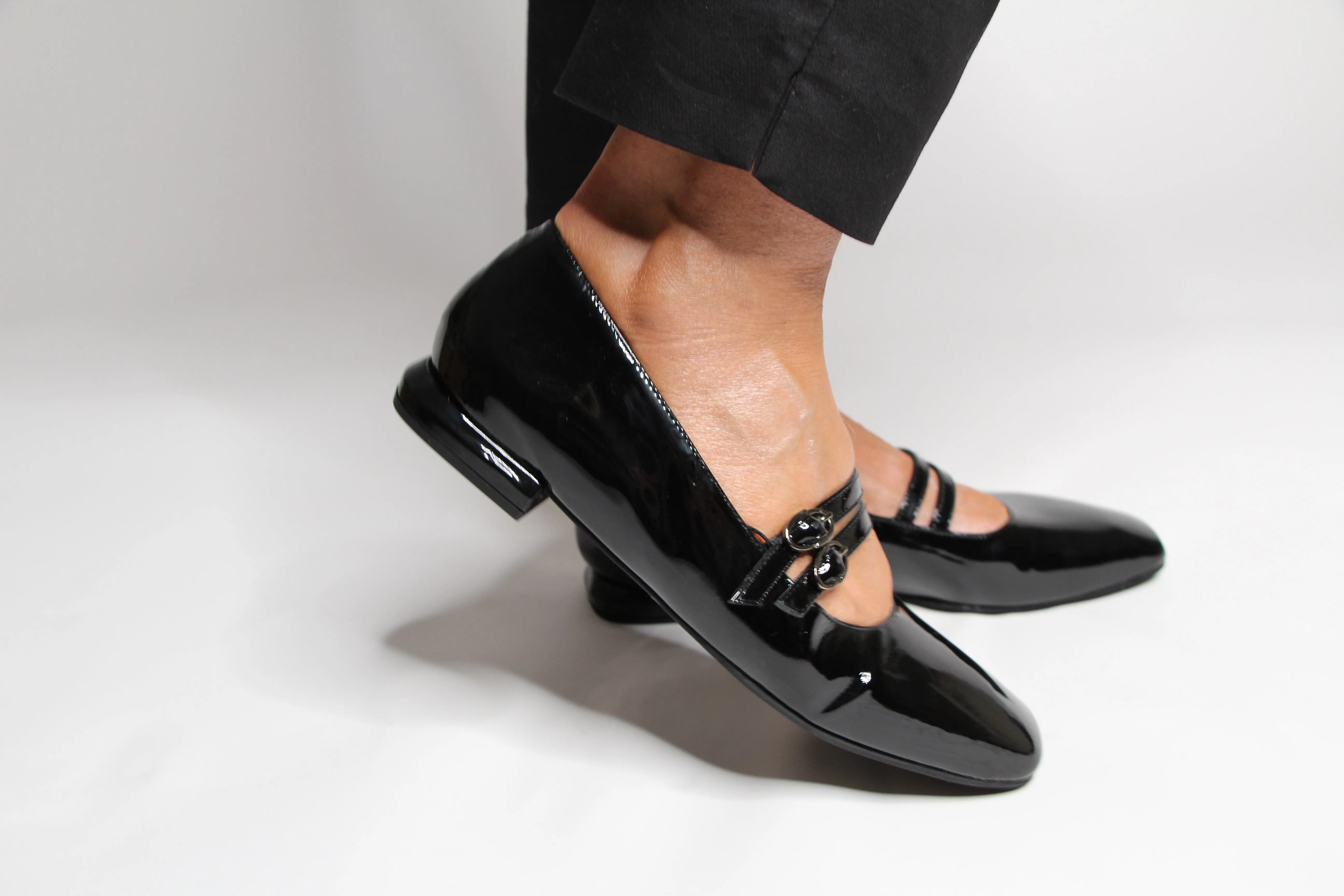 Pedro Miralles Black Patent Mary Jane Ballet Flat