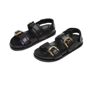 Pre Order:  Belt Buckle Thick Sole Roman Sandals