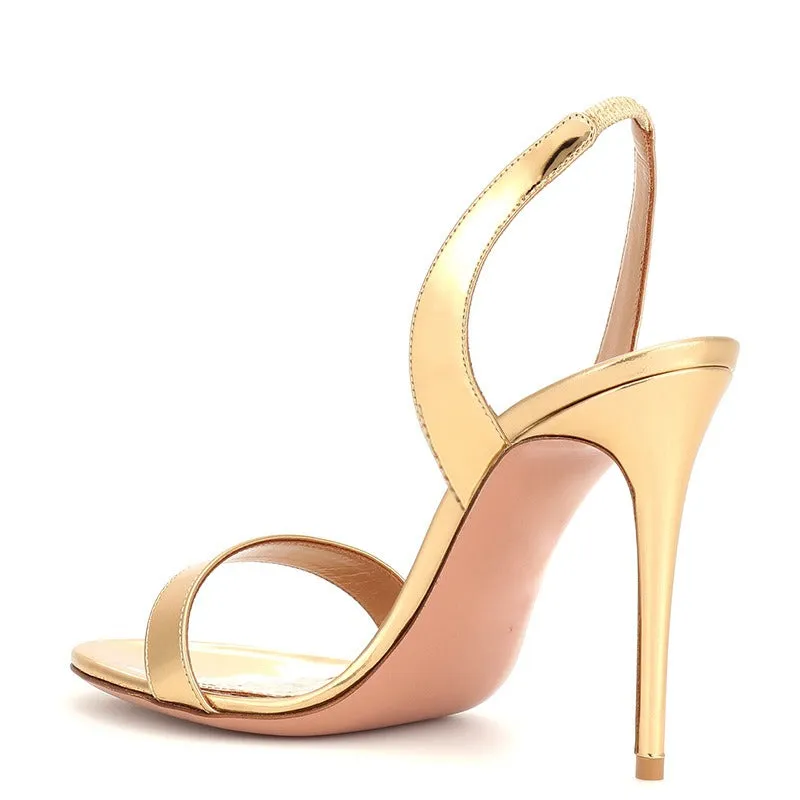 Pre Order:  Open Toe Stiletto Heels Sandals