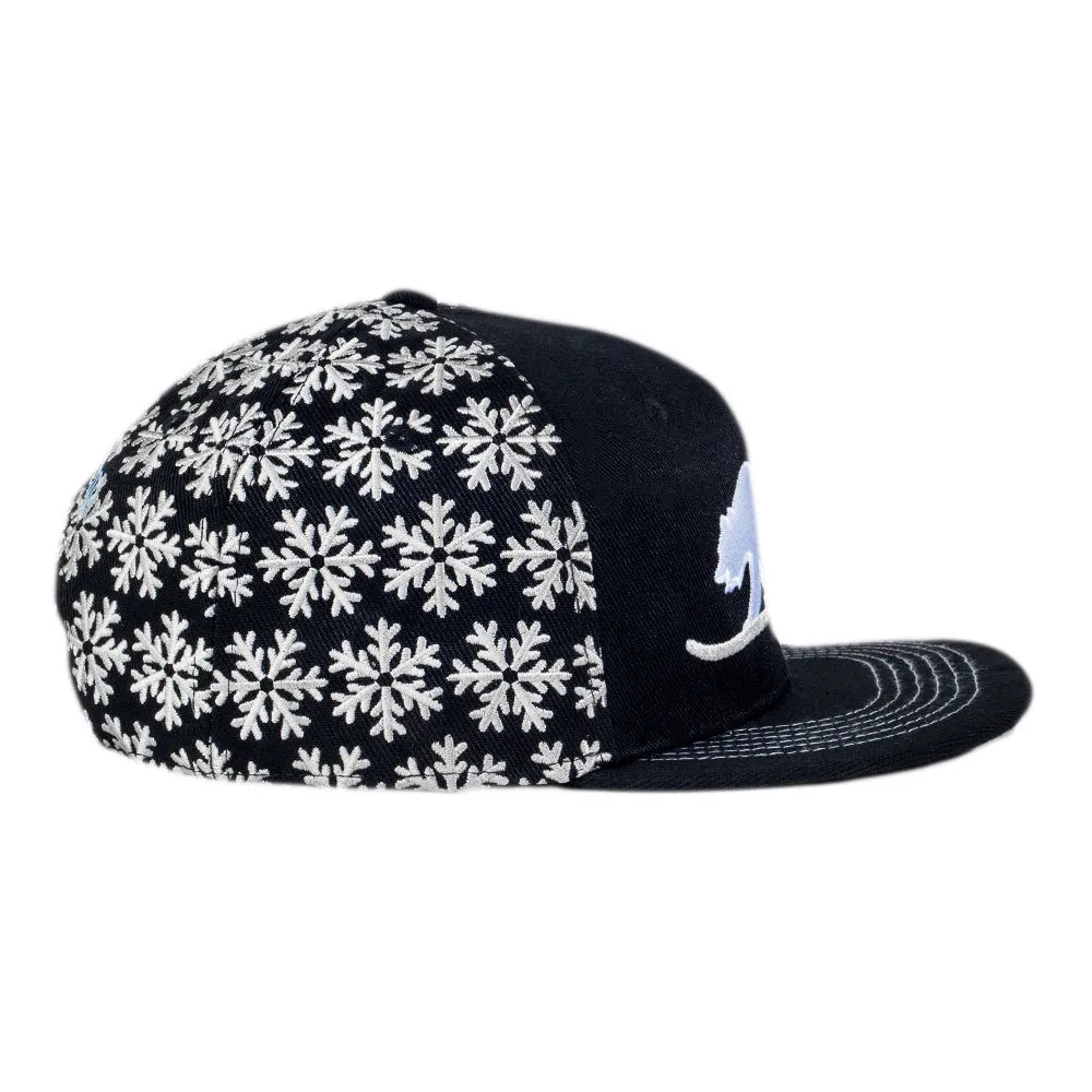 Snowboard Bear Blizzard Snapback Hat