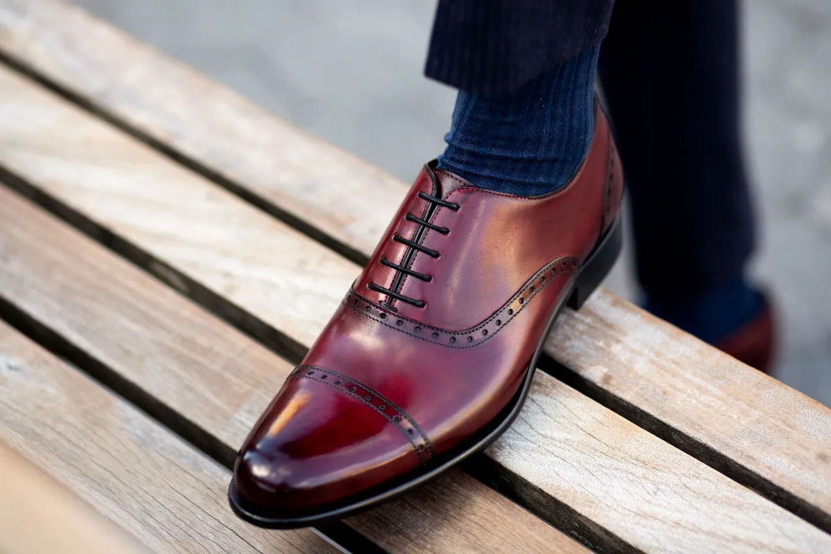 The Brando Semi-Brogue Oxford - Oxblood