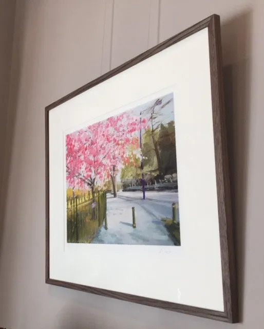 The Purple Lamp Post, Bournville Lane (Framed Print) 5/150