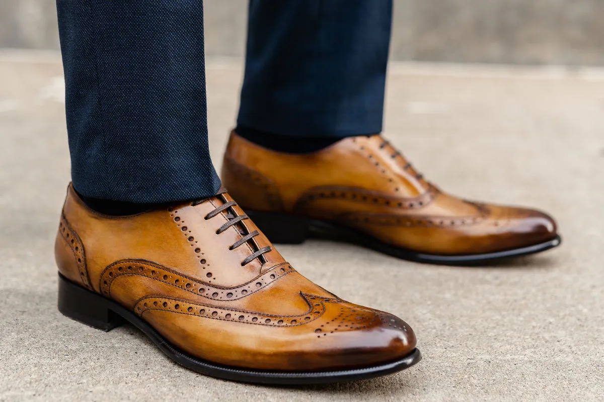 The West II Wingtip Oxford - Tobacco