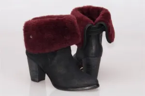 UGG LAYNA BLACK ANKLE BOOTS