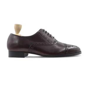 Yuya - Men's Dark Brown Calf Leather Oxford Shoe